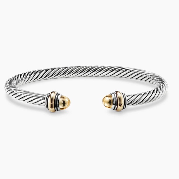 David Yurman Classic Cable Bracelet 14k Gold and Sterling Silver - Picture 2 of 5